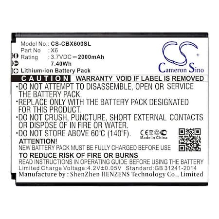 Bsc Preferred Cubot X6 Mobile Phone Replacement Battery CS-CBX600SL